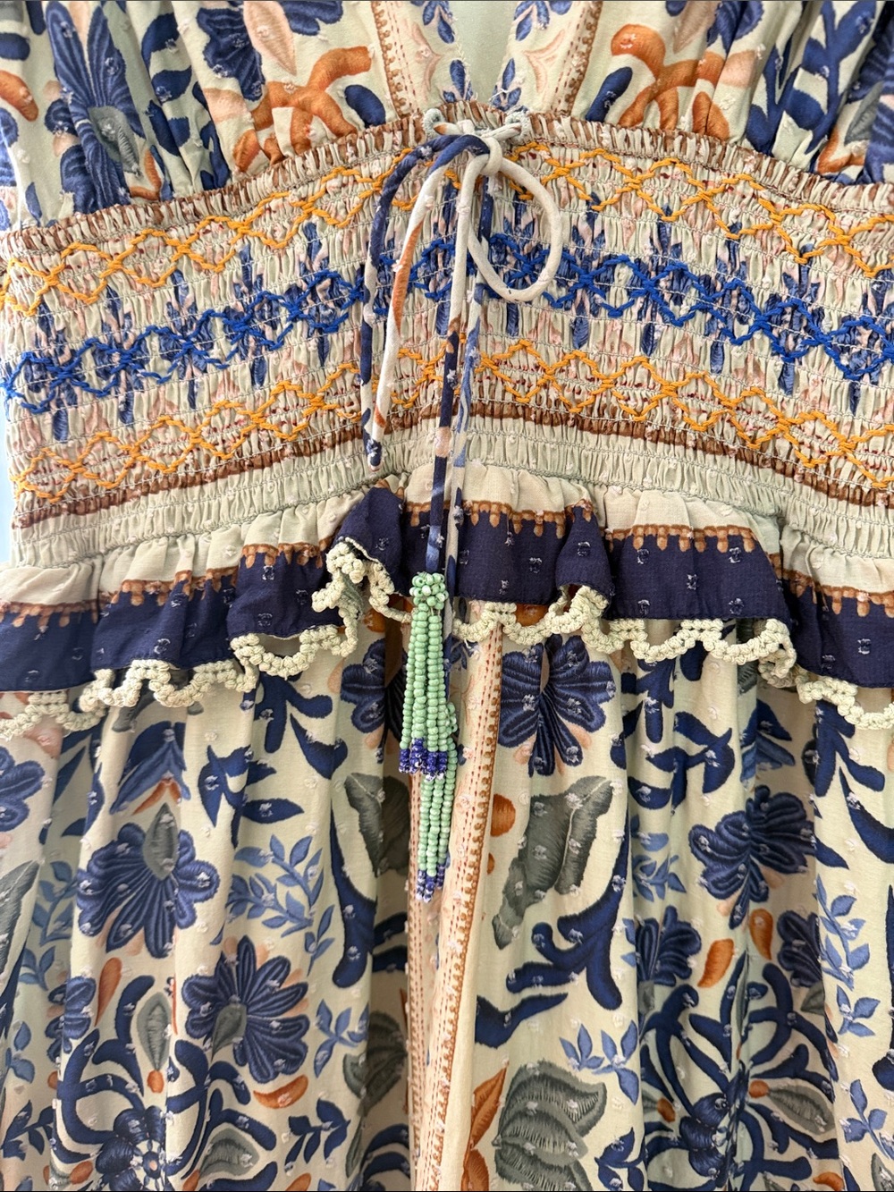 👗 FARM Rio Ocean Tapestry Green Maxi Dress
Size: S - Picture 4 of 5